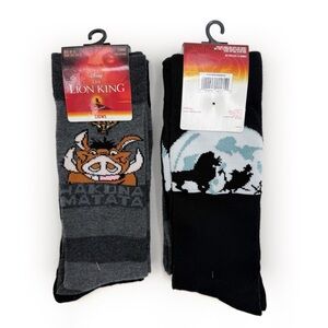 Disney The Lion King Crew Socks Mens Womens Timon Pumba Simba Movie Fun Gift 90s